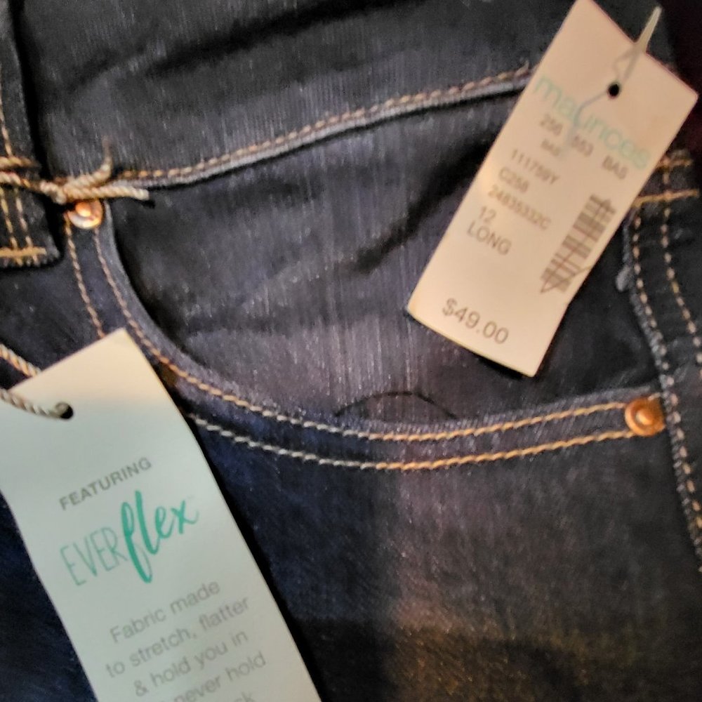 NWT - Maurices Everflex Super Skinny High Rise Jean 12 Long